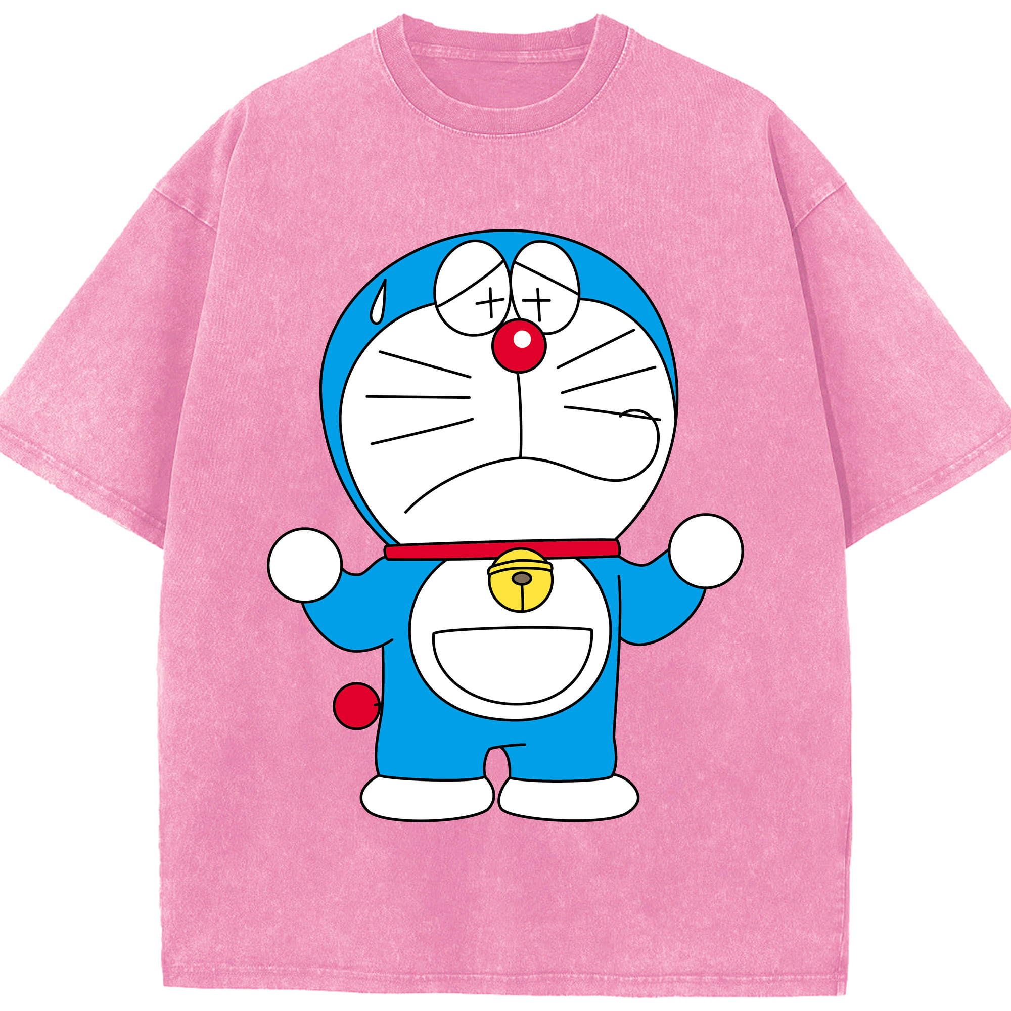 （画像用） ドラえもん Doraemon 綿100% ヴィンテージ風 半袖Tシャツ（フロントプリント）